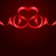 Heart from ribbon Valentine&#039;s day N7