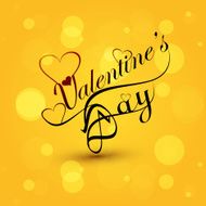 Valentine&#039;s day card beautiful stylish text colorful vector