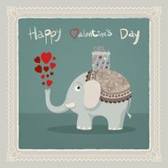 Valentine&#039;s day elephant