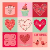 Greeting card with hearts N10