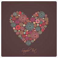 Greetings card flower heart