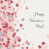 postcard vertical with hearts for Valentine&#039;s day
