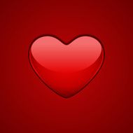 Red glossy heart Valentine&#039;s day N4