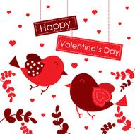 valentine couple bird