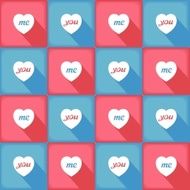 Funny pop-art pattern for love
