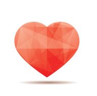 red heart crystal like