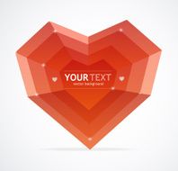 Heart flat Valentines day card vector background N4