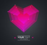 Heart flat Valentines day card vector background N5
