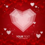 Heart flat Valentines day card vector background N6