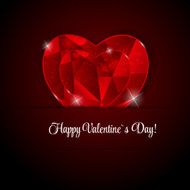 Happy Valentines Day card with heart Vector illustration N95