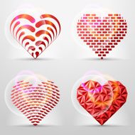 Original heart signs (icons symbols)