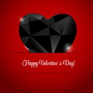 Happy Valentines Day card with heart Vector illustration N97