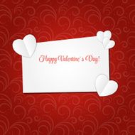 Happy Valentines Day card with heart Vector illustration N100