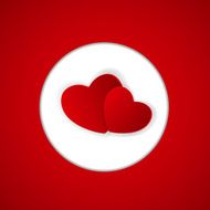 Happy Valentines Day card with heart Vector illustration N106