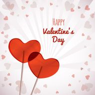 Lollipops heart shaped Valentine&#039;s Day