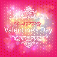 Happy Valentines Day Card Design Ornamental heart N3