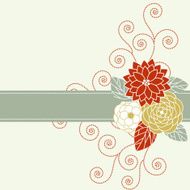 Floral card template N22