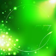 Spring green background with leaf