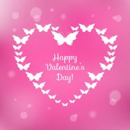 Heart of butterflies Valentine&#039;s Card N3