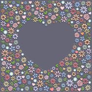 Heart Shape Flower Background