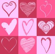 pink hearts N10