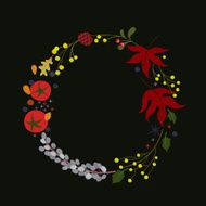 Leaves and fruit wreath for Autumn