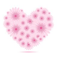 Vector creative heart of flowers