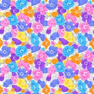 Vector floral background with colofrul flowers anemones and gray petals