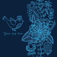 Floral background summer theme greeting card N15
