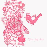Floral background summer theme greeting card N16