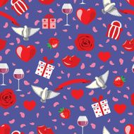 Valentine pattern on blue N2