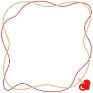 Valentine frame with heart pendant