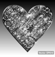 Cogs Mechanical heart vector illustration