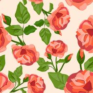 Vintage Seamless Background with Roses N5