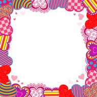 Hearts greeting frame