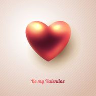 Valentine&#039;s Day greeting card with glossy pink heart N3