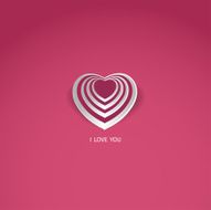 Valentine&#039;s card with text and heart shape Vector ilustration N48