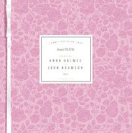 Pink elegant wedding card with garden roses N2