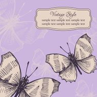 Vintage card with butterflies N3