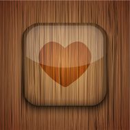 Vector wooden app icon Eps10 N7