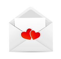 Valentine`s Day Card with Envelope and Heart Vector Illustration N4
