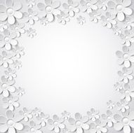 white valentine background with many flowers