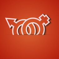 Vector background Orange icon applique Eps10 N7