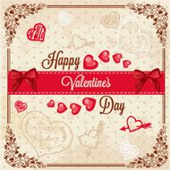 vector love retro card