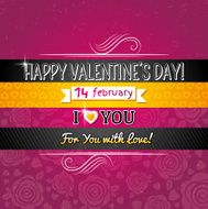 color background with valentine heart and wishes text