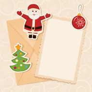 Congratulation retro background with Santa Claus