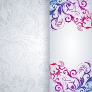 Abstract vector background with floral item N7