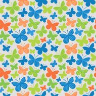 Butterfly seamless colored pattern