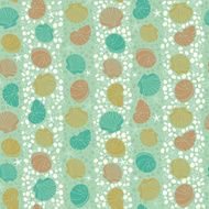 Seamless colorful texture with seashells and stones