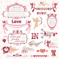 Set of Valentines Day design elements N5